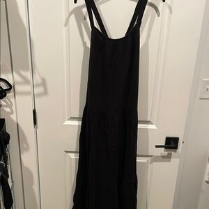 BB Dakota Black Cotton Maxi Dress